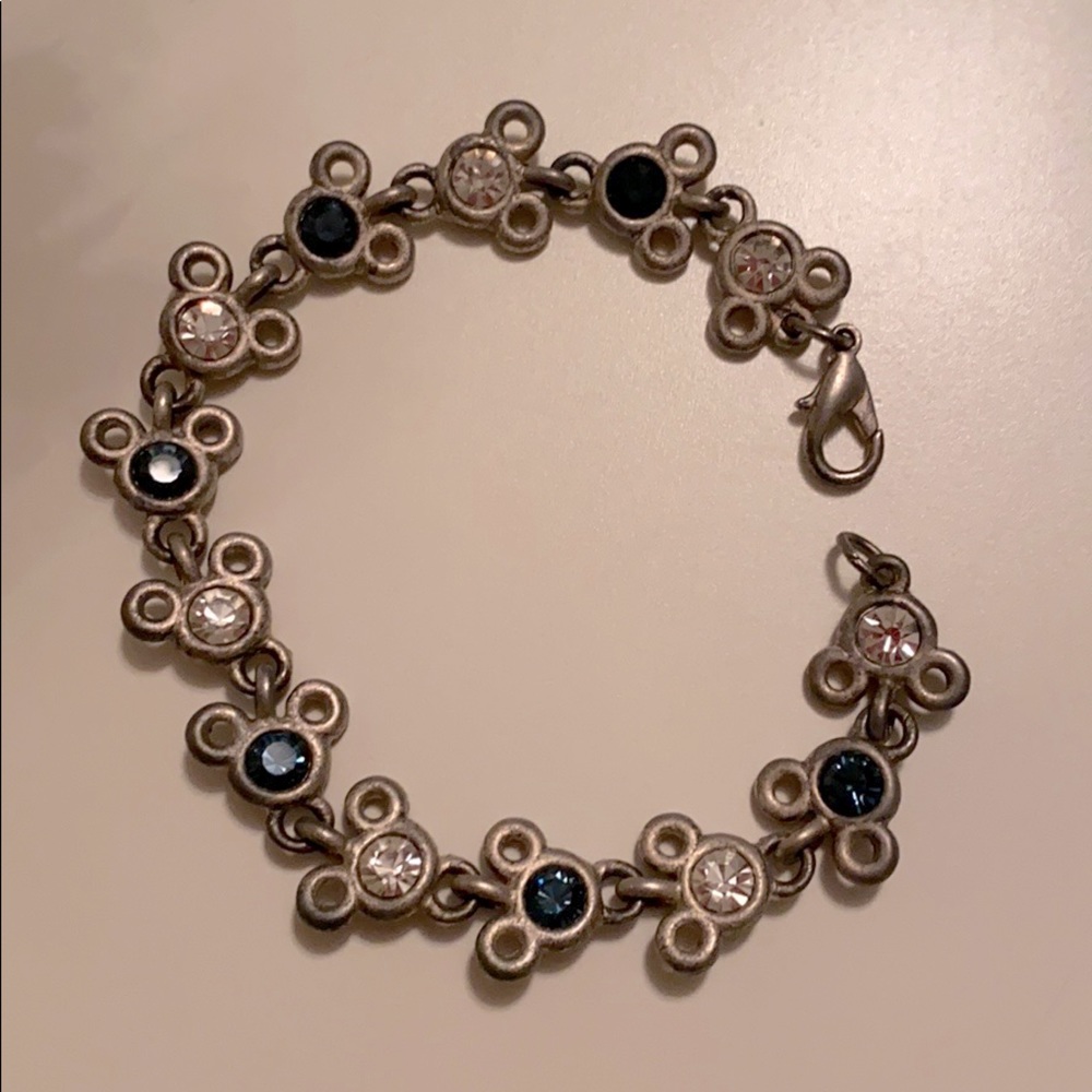 Mickey Mouse bracelet !! Sapphire blue and silver